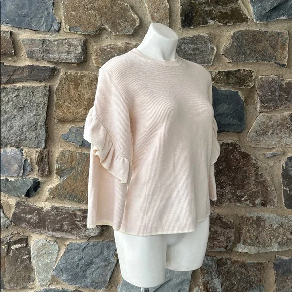 Tory Burch Ashley Ruffled Bell Sleeves Pullover Sweater size small - Picture 6 of 10